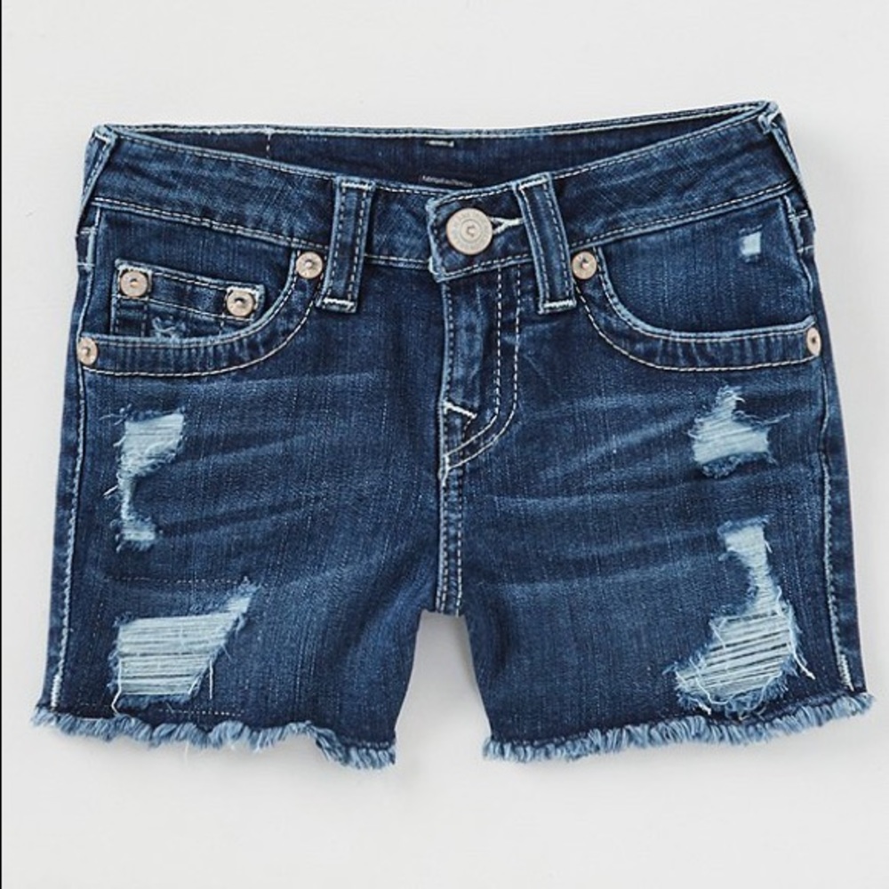 True Religion Girls Distressed Shorts Sz. 10 NWT